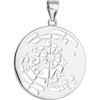 Přívěsek EVOLUTION GROUP CZ Stříbrný přívěsek mapa světa - 64066