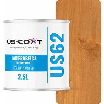 barva a nátěr na dřevo Lazura s voskem US-Coat 2,5 l hnědá satén