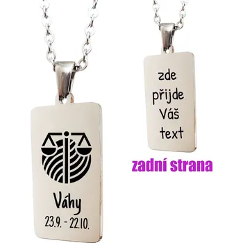 Přívěsek u Psíka | Přívěsky se znamením zvěrokruhu | 28*17*1,5mm Znamení horoskopu: Váhy