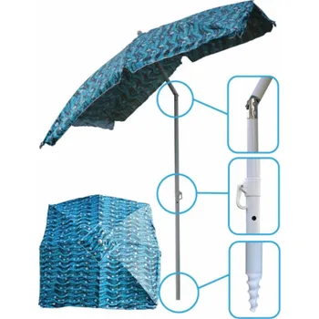 Saska Garden Pláž a zahradní slunečník 180cm mořská modrá