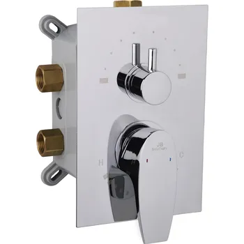 Vodovodní baterie JB SANITARY WAT Podomítkový sprchový a vanový box třícestný, s přepínačem B 10 72 00