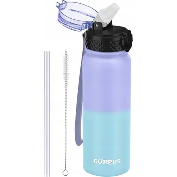 Termoska Termoska Láhev na Horké i Studené Nápoje 600ml Fialovo-Modrá