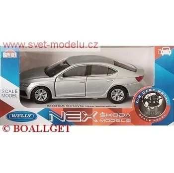 autíčko Welly ŠKODA OCTAVIA IV SILVER 43806