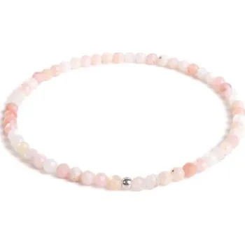 Náramek 7AE Minerální náramek přírodní Opál růžový a stříbro AG925 - AN534-17
