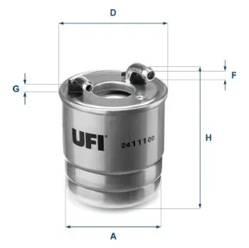 Palivový filtr Palivový filtr UFI 24.111.00