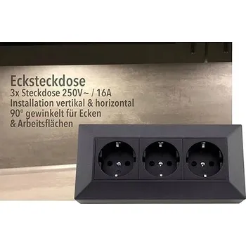 ChiliTec GmbH Rohová zásuvková lišta, 4 zásuvky