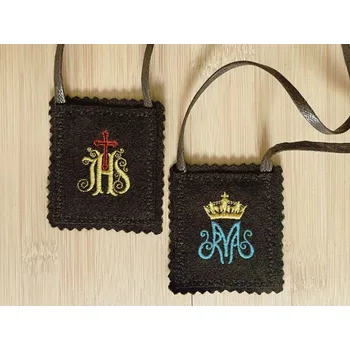 umělá květina Hnědý škapulíř - IHS (vyšívaný) – 34 cm