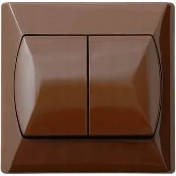 vypínač Dvojitý vypínač Klasik Ospel, odstíny hnědé ŁP-10A/24