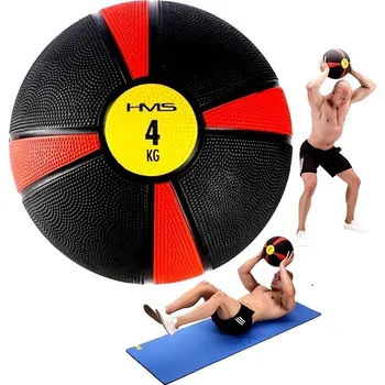 Medicinbal Medicinbal SLAM BALL pro Cvičení a Rehabilitaci, Protiskluzový Povrch, 4 KG HMS