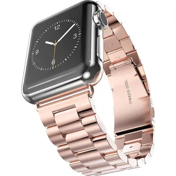 Příslušenství k chytrým hodinkám MůjMiBand.cz Celokovový řemínek pro Apple Watch 38mm/40mm/41mm/42mm Barva: růžová zlatá (rose gold)