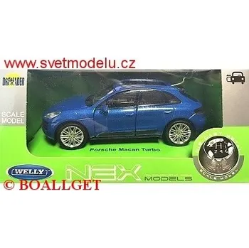 autíčko Welly PORSCHE MACAN TURBO BLUE 43673