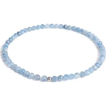 Náramek 7AE Minerální náramek přírodní Avamarín a stříbro AG925 - AN510-18