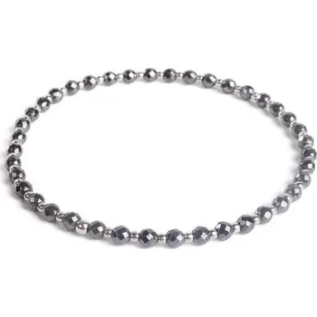 Náramek 7AE Minerální náramek přírodní Hematit a stříbro AG925 - AN609-18