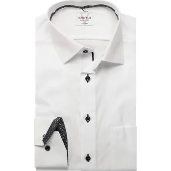 Pánská košile Marvelis Modern fit společenská košile 7254 64 00 Bílá 47