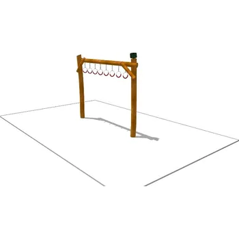 Dětské hřiště Playground System Prolézačka z akátu Ručkovadlo (vysoké) - Workoutová sestava