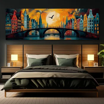 Obraz Obraz na plátně - Příští zastávka Kodaň FeelHappy.cz Velikost obrazu (šířka x výška): 60 x 20 cm