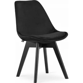 Jídelní židle Skandinávská židle MILEO PREMIUM ČERNÁ - moderní, sametová, do jídelny i kuchyně