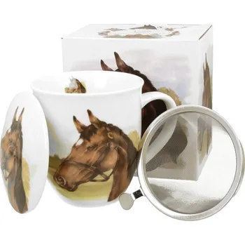 Hrnek Duo Portrét Koně, porcelánový, 400 ml