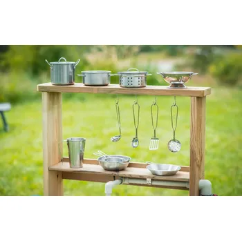 Dětská kuchyňka Classic World Edu Dětské nerezové nádobí Classic World