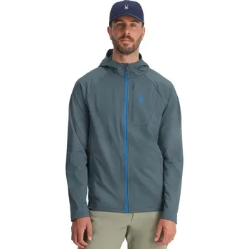 Pánská mikina Mikina s kapucí Spyder Gridweb Fleece Hoodie Mens Slate Blue 38A031415 25/26