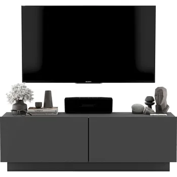 Komoda TV komoda, RTV skříňka Loft univerzální, stojící / závěsná 120 cm grafit matná
