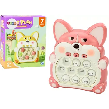 POP IT hra Pop-It Liška s 7 herními režimy růžová