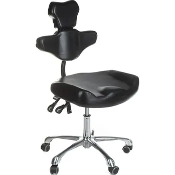 Otočná stolička pro tetování s opěradlem MIKA INKOO - černá