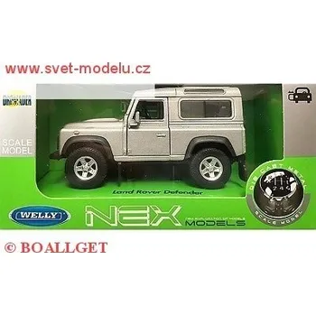 autíčko Welly LAND ROVER DEFENDER SILVER 42392