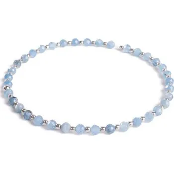 Náramek 7AE Minerální náramek přírodní Avamarín a stříbro AG925 - AN610-18