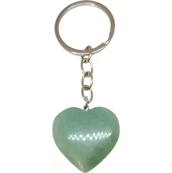 Klíčenka s avanturínovým velkým srdíčkem