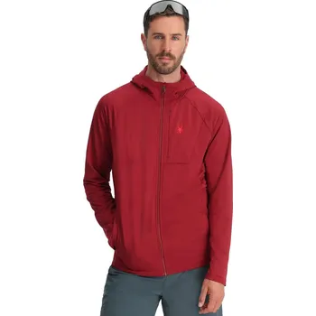 Pánská mikina Mikina s kapucí Spyder Gridweb Fleece Hoodie Mens Raw Denim 38A031415 25/26