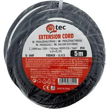 Elektrická zásuvka Prodlužovací kabel 1 zásuvka 5m QTEC Q-368F