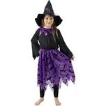 Dětský kostým čarodějnice s netopýry a kloboukem