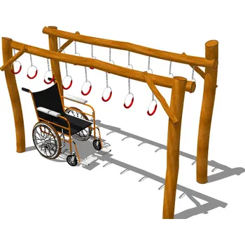 Dětské hřiště Playground System DĚTSKÉ HŘIŠTĚ sestava z akátu - Prolézačka nejen pro hendikepované II.