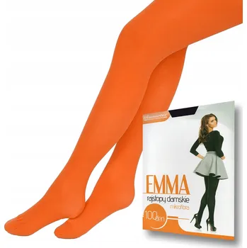 Dámské punčochy Hladké Punčocháče Romartex EMMA 100 DEN oranžové - Velikost 4