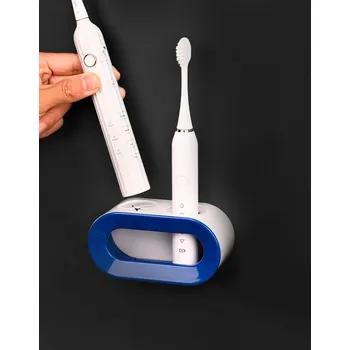 Držák na kartáček Nástěnný držák na elektrické kartáčky, 1 ks (bílá+modrá)