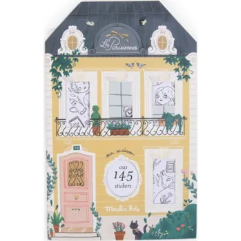 omalovánky Omalovánky Žlutý dům se samolepkami | Moulin Roty