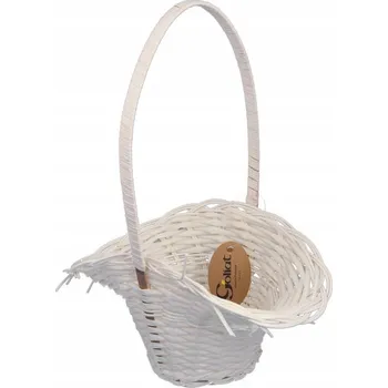 Velikonoční dekorace Velikonoční košík k posvěcení a jarní dekoraci bílý 30 cm ozdoba