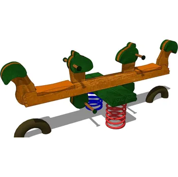 Dětská houpačka Playground System HOUPAČKA dvojpružinová z akátu - Veverčáci .