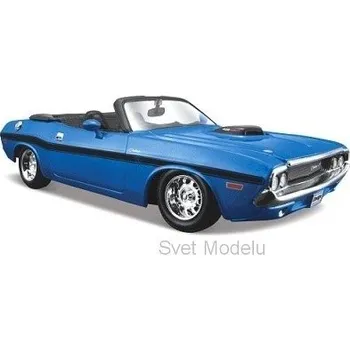autíčko Maisto DODGE CHALLENGER R/T CONVERTIBLE 1970 BLUE 31264
