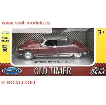 autíčko Welly CITROEN DS 19 CABRIOLET CLOSED MAROON 42398