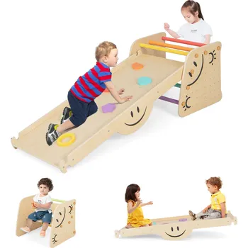 Dětské hřiště Costway Montessori multifunkční prolézačka ( 4 v 1)