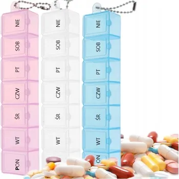 Dávkovač léků HomeLife dávkovač léků týdenní růžový