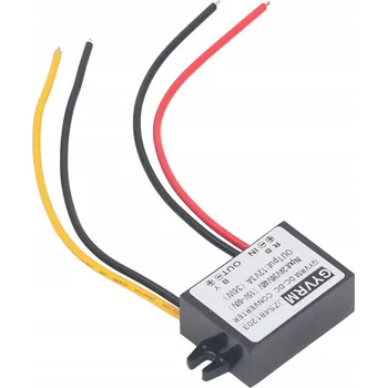 Měnič napětí VODOTĚSNÝ STABILIZÁTOR NAPĚTÍ DC-DC 24V 36V 48V na 12V 36W 3A