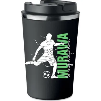 Obraz TERMOHRNEK Premium černý dárek pro FOTBALISTU trávník fotbalový míč KT_466_c