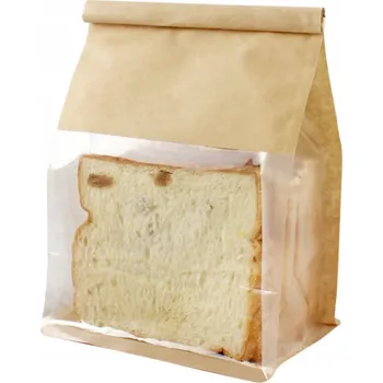 Obraz Papírový sáček na pečivo, chléb, 16x26 cm, kraftový s klipem 1 Ks.