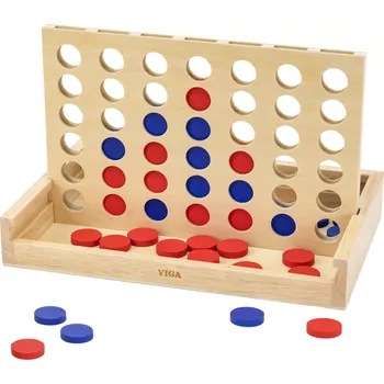 Dřevěná hračka Viga dřevěná logická hra 4 v řadě