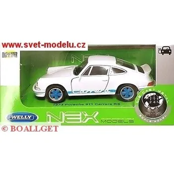 autíčko Welly PORSCHE 911 CARRERA RS 1973 WHITE / BLUE 43653