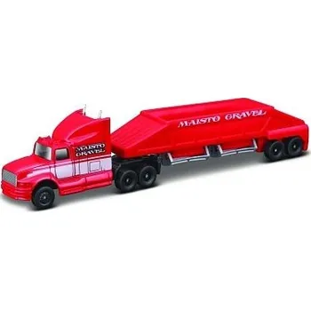 autíčko MAISTO FRESH METAL HIGWAY HAULERS AUTO PŘEPRAVNÍK PÍSKU MAISTO GRAVEL RED 1102104