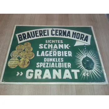 Plechová cedule Plechová cedule pivovaru Černá Hora